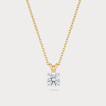 Astre d'Or Solitaire Diamond Pendant Chain