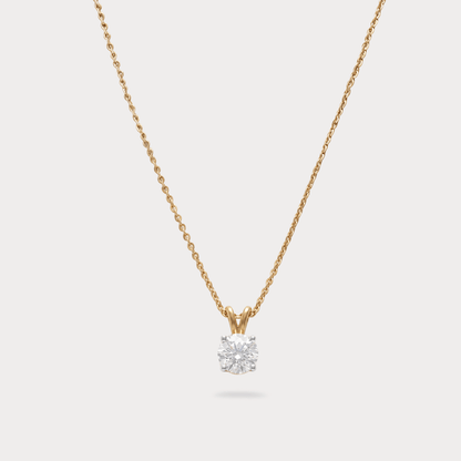 Belle Etoile Grace Solitaire Diamond Pendant Chain