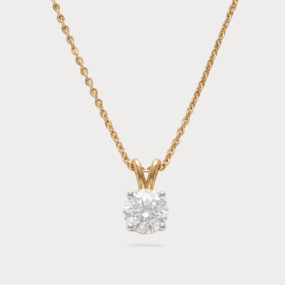 Belle Etoile Grace Solitaire Diamond Pendant Chain