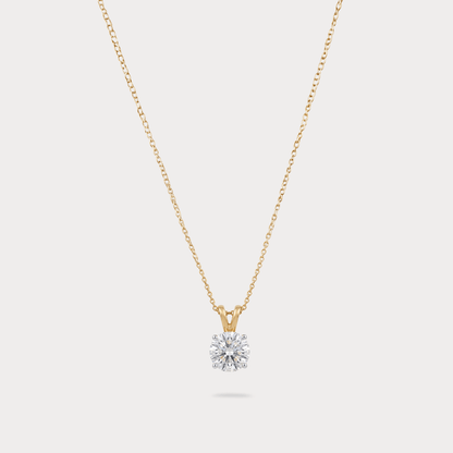 Cielo Dorado Solitaire Diamond Pendant Chain