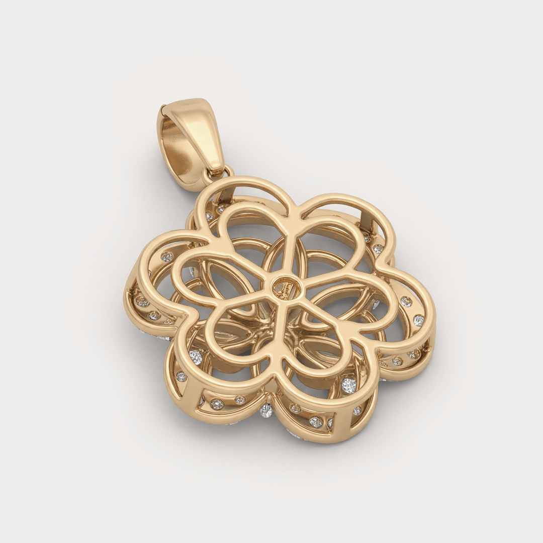 Rosevale Floral Diamond Pendant