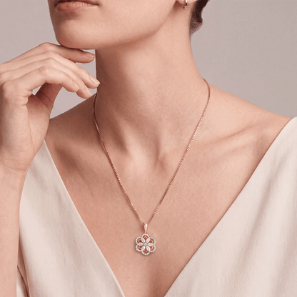 Rosevale Floral Diamond Pendant
