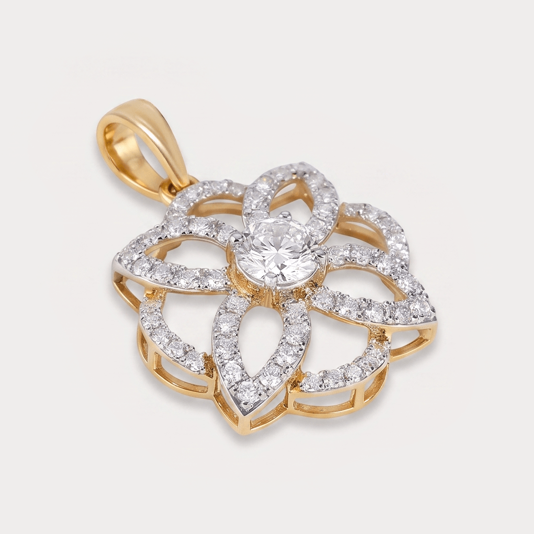 Meadowbrook Floral Nakshatra Diamond Pendant