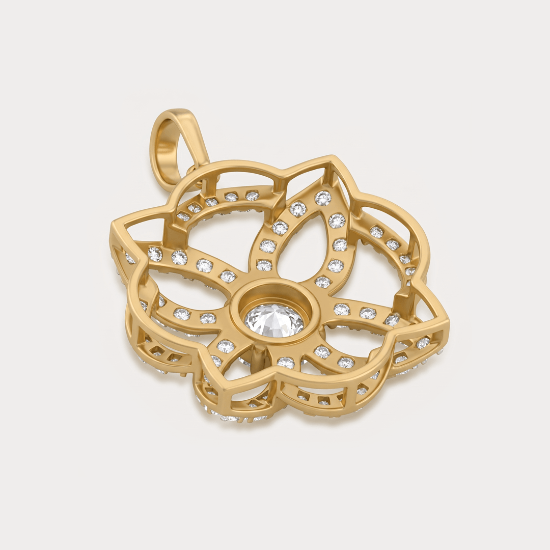 Meadowbrook Floral Nakshatra Diamond Pendant