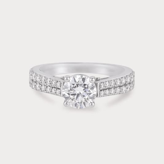 Alianza Solitaire Diamond Ring