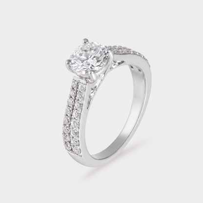 Alianza Solitaire Diamond Ring