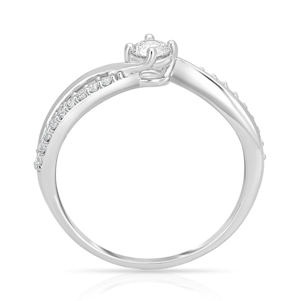 Aukera-Enchanted Twirl Diamond Solitaire Ring