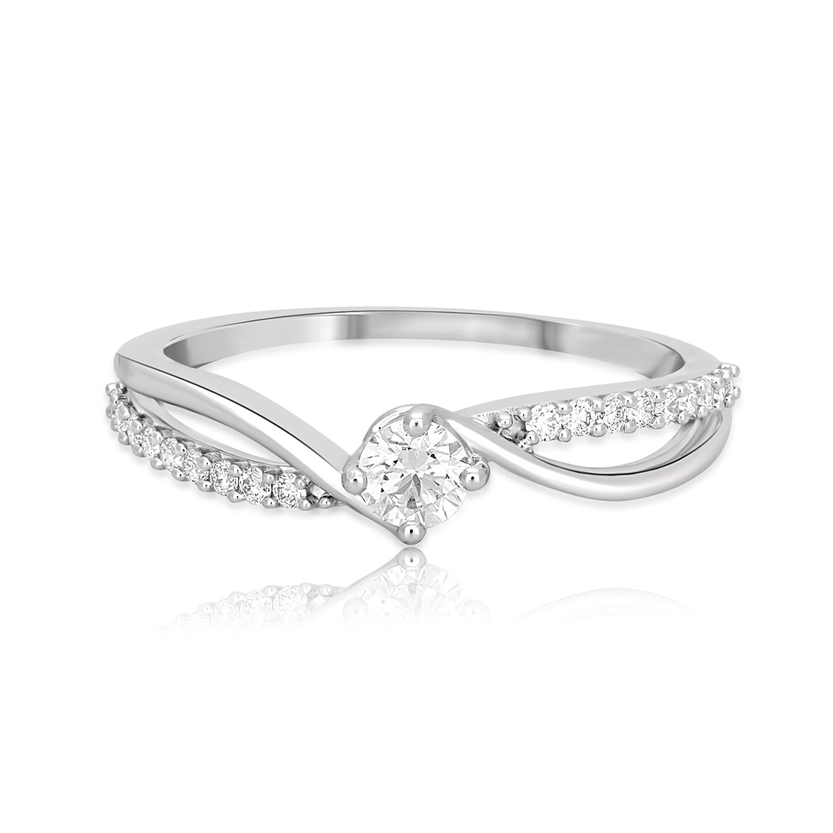 Women Twirl Diamond Solitaire Ring