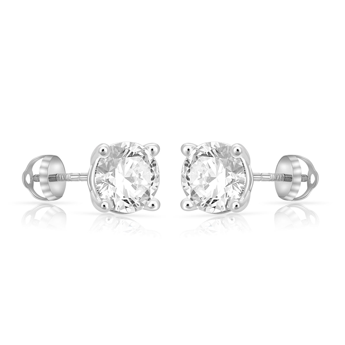 Aukera Timeless Gold Reflections Solitaire Studs