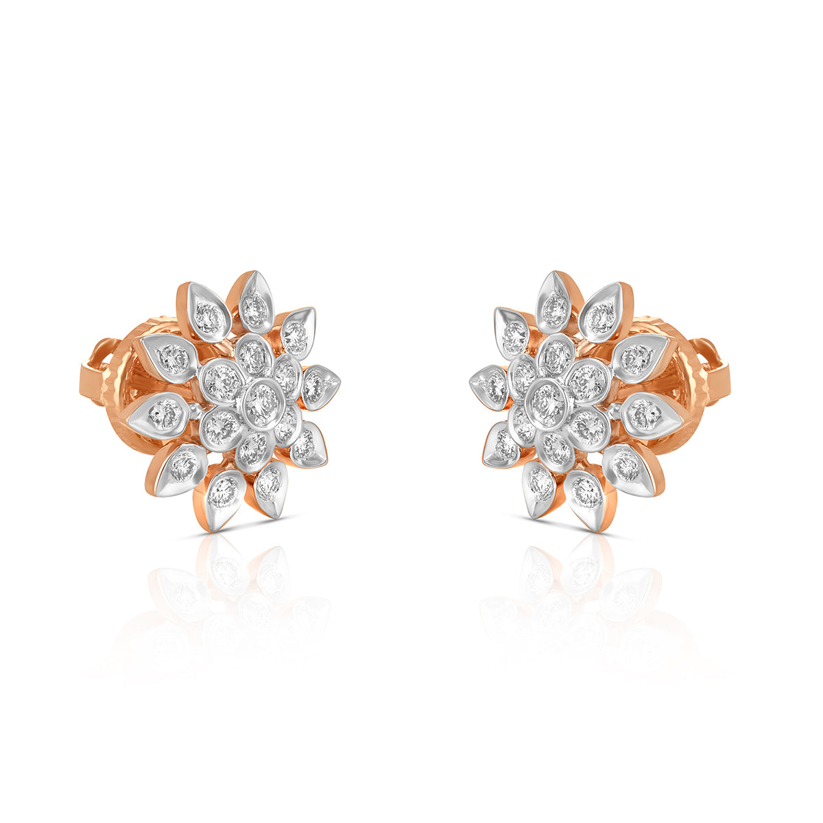 Aukera Lab Grown Diamonds-Petals of Opulance Earring Studs