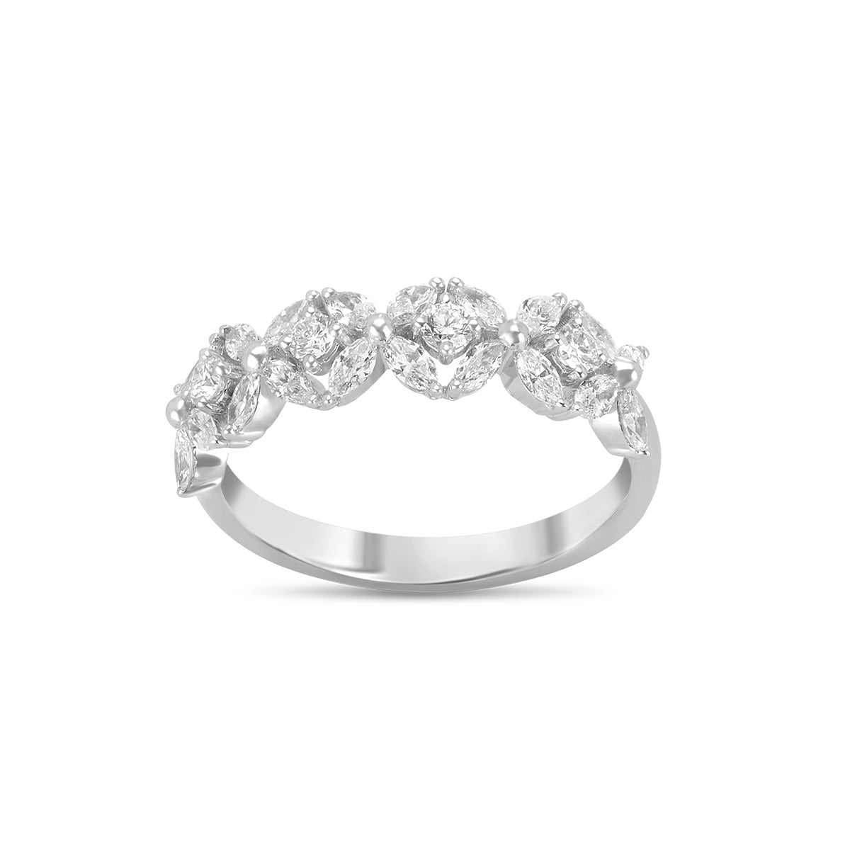 Aukera-Timeless Floral Treasures Diamond Eternity Band