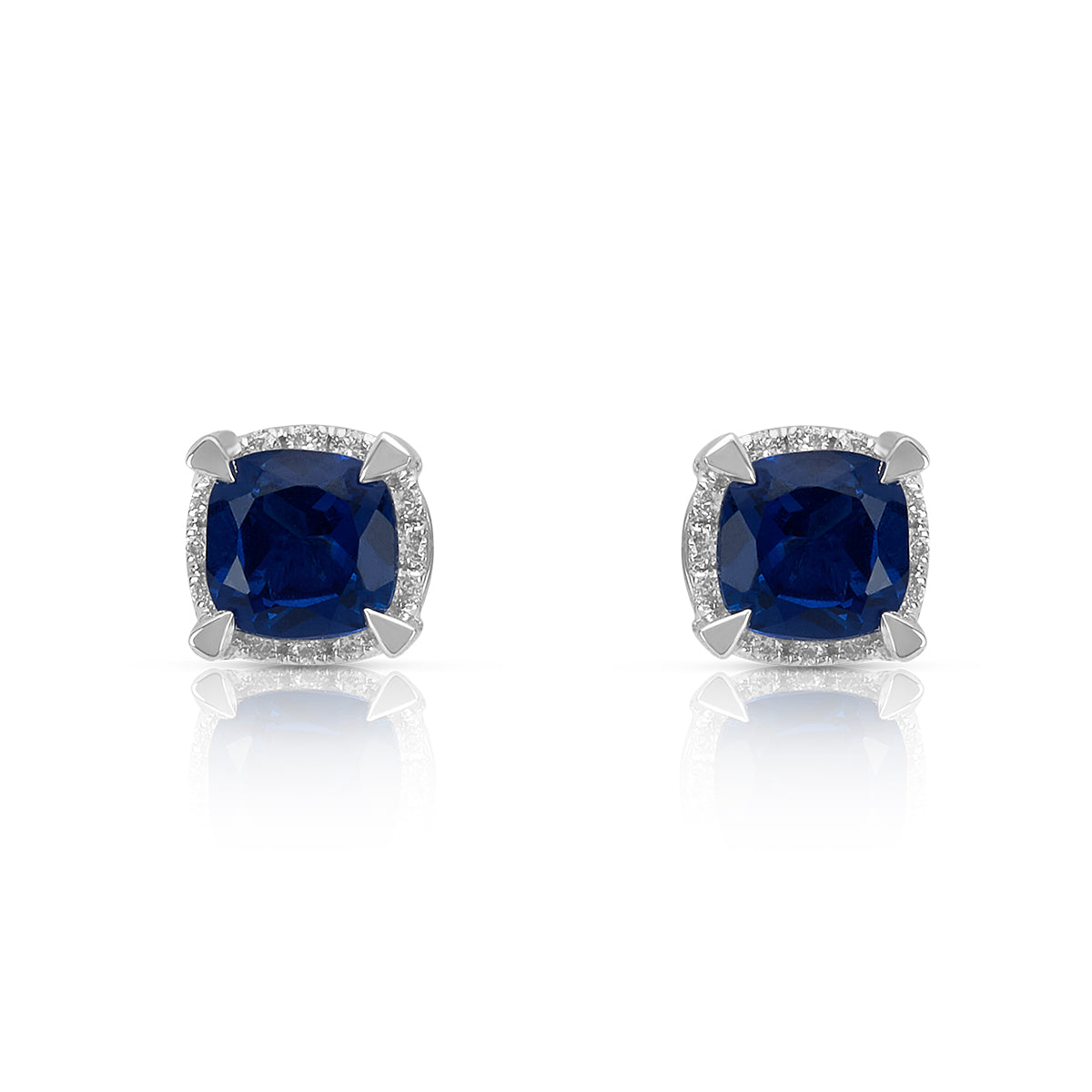 Aukera Lab Grown Diamonds-Sapphire Sparkler Studs