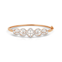 Aukera-Golden Elegance Marquise and Pear Oval Bangle