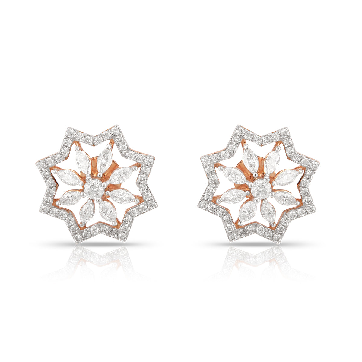 Aukera - Stellar Radiance - Star Pattern Stud Earrings