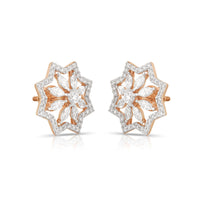 Aukera Lab Grown Diamonds-Stellar Radiance - Star Pattern Stud Earrings