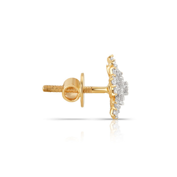Aukera-Golden Petal Blooms - Nakshatra Floral Stud Earrings