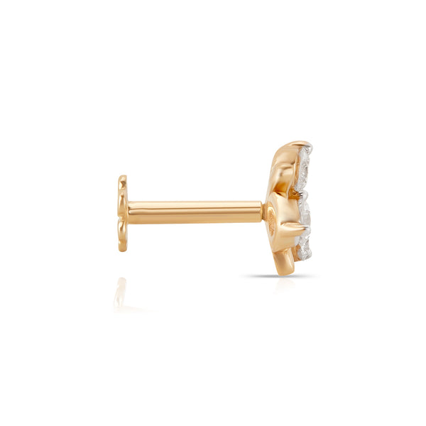 Aukera - Golden Leaf Harmony -Aukeras Signature Nose Pin