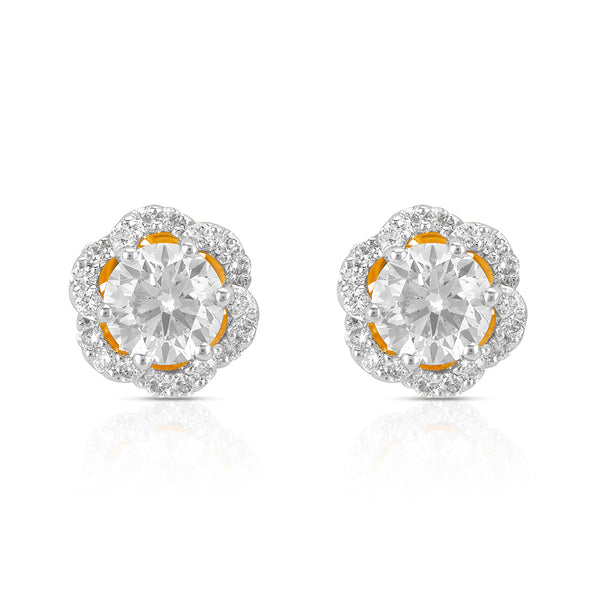 Aukera Lab Grown Diamonds-Rosaline Halo Stud Earrings