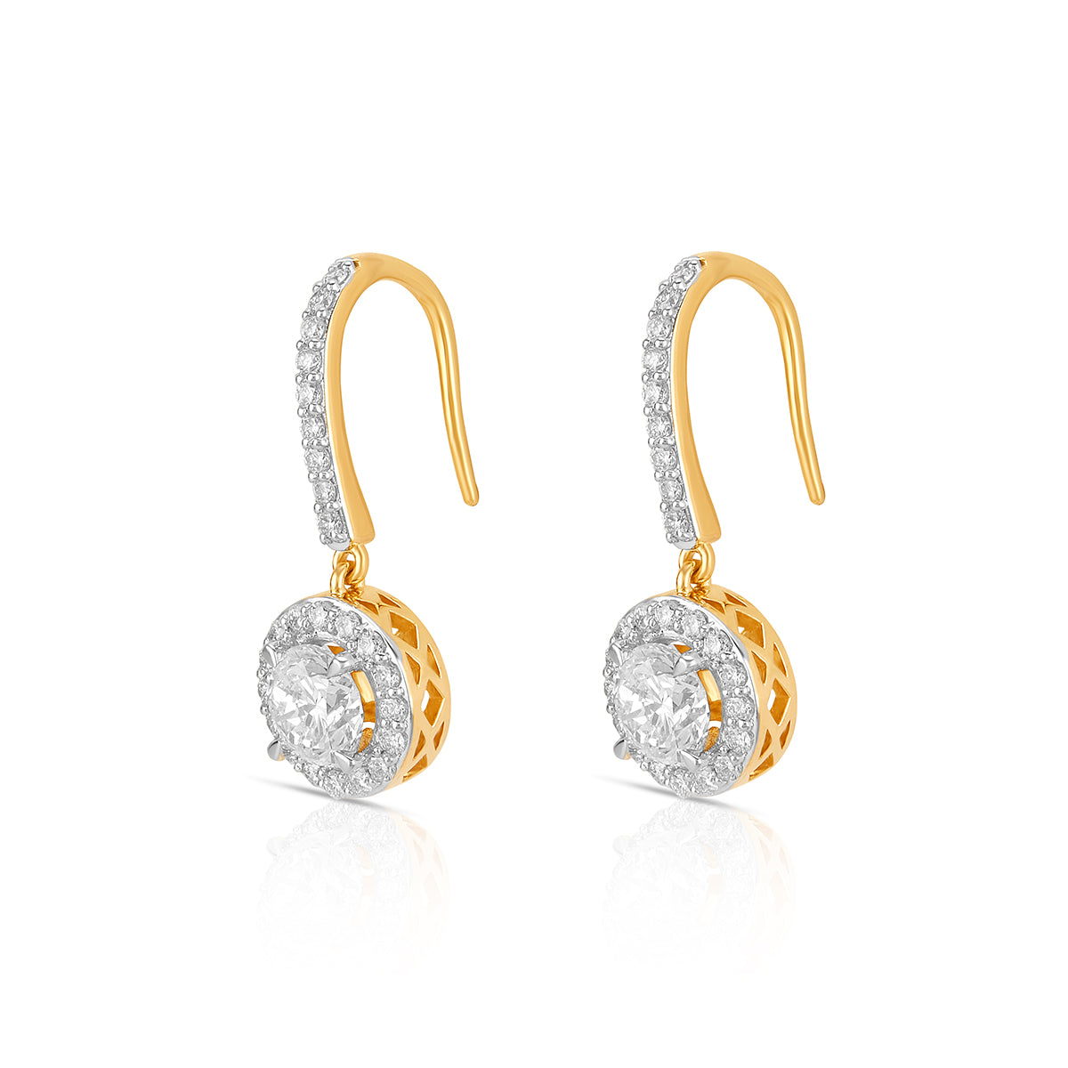 Aukera Lab Grown Diamonds-Eclat Solitaire Hoop Earrings