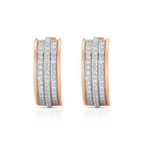 Aukera Rosy Eternity Glow Hoop Earrings