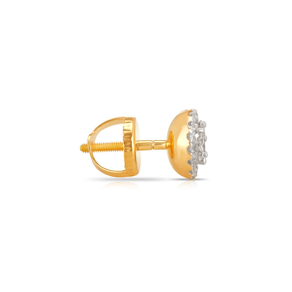 Aukera Lab Grown Diamonds-Celestial Radiance - Nakshatra Halo Ear Studs