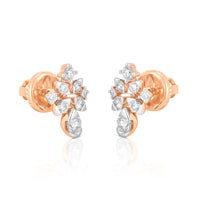 Aukera-Rare Petal Glint Fancy Rose Gold Earrings