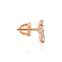 Aukera-Rare Petal Glint Fancy Rose Gold Earrings