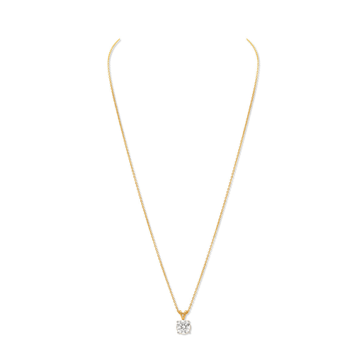 Aukera Rosy Radiance - 4-Prong Solitaire Pendant