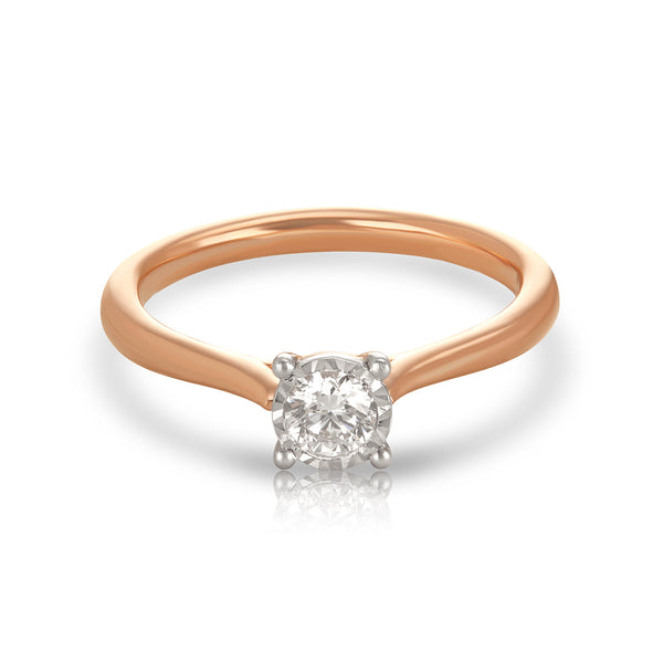 Aukera Lab Grown Diamonds-Blush Mirage Solitaire Ring