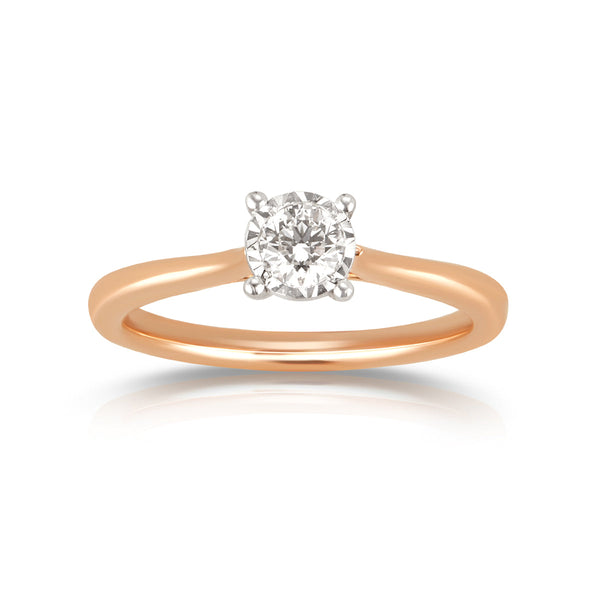 Aukera Lab Grown Diamonds-Blush Mirage Solitaire Ring