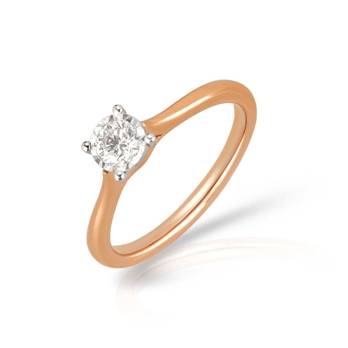 Aukera Lab Grown Diamonds-Blush Mirage Solitaire Ring