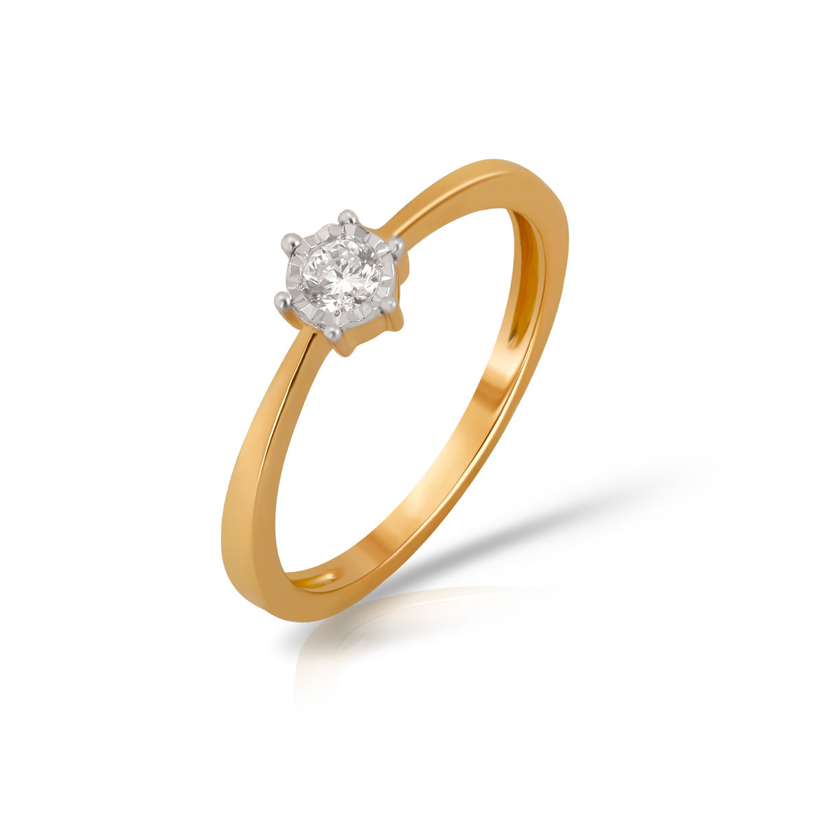 Tapered Solitaire Ring