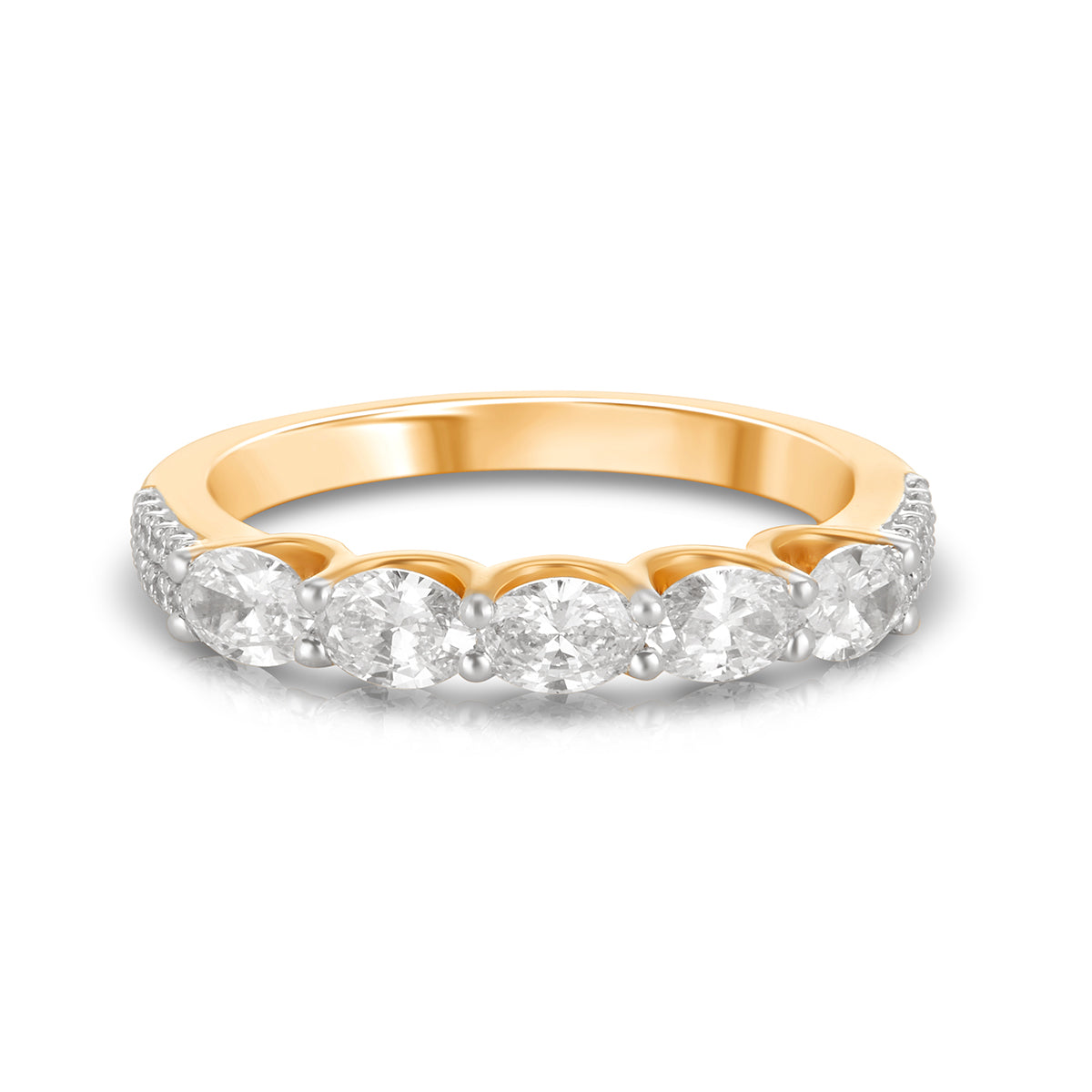 Aukera - Golden Oval Eternity Band