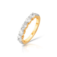 Aukera Lab Grown Diamonds-Golden Oval Eternity Band