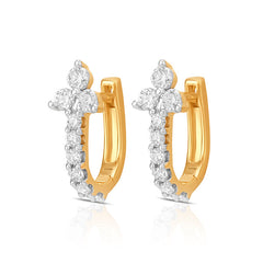 Aukera Lab Grown Diamonds-Golden Omega Cascade Earrings