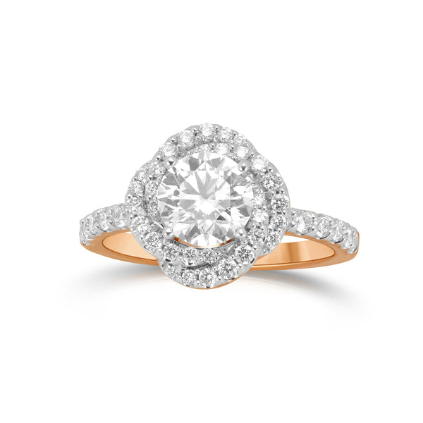 Aukera-Swirl of Elegance Halo Ring