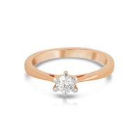 Aukera - Golden Elegance - Timeless Solitaire Ring